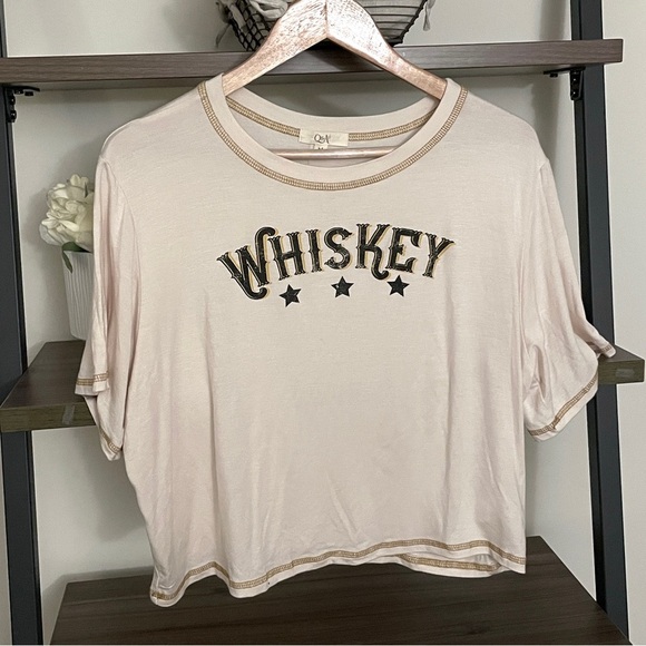 Women's NWOT Q&A Whiskey Southern Tee, Size Medium - Picture 1 of 6